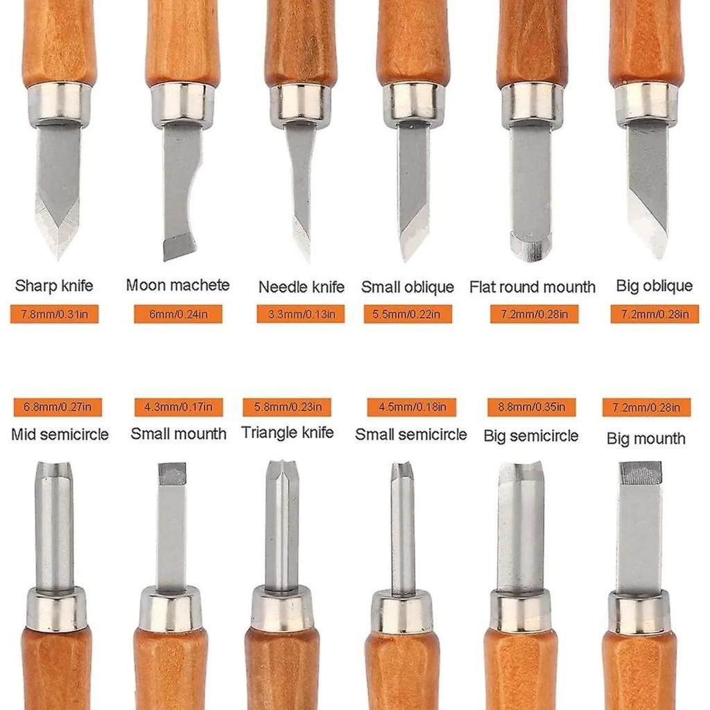 Wood Carving Tools Kit, 12pcs Wood Carving Kit With Whetstone And Storage Bag,diy