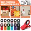 Food Grade Magnetic Refrigerator Clips for Household Snack Storage Moisture Proof Sealing Bag Clips Kitchen Magnetic Seal Clamp