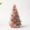 1pc Small Christmas Tree with Natural Crystal Synthetic Gemstone Inside, Lucky and Prosperous Growing Fluorite Bonsai Money Plant