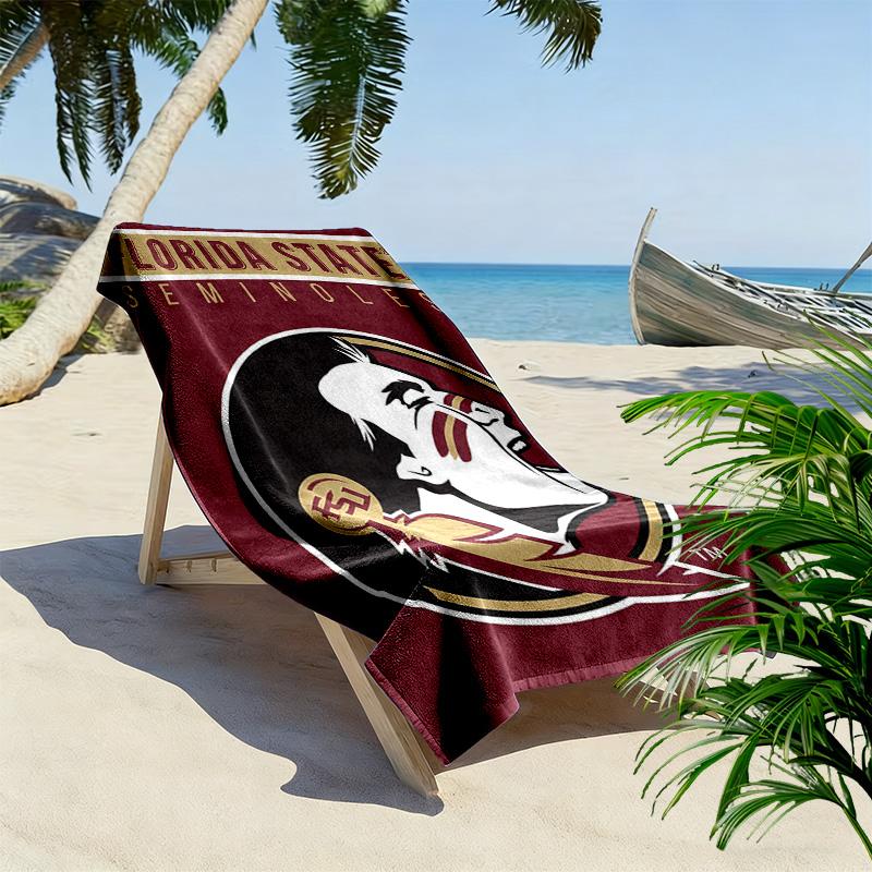 Florida State Seminoles Print Beach Towel, Large Soft Quick Dry Towel for Beach Camping Swimming