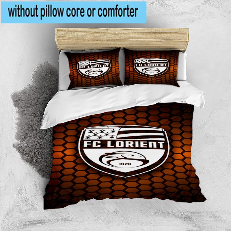 3PCS Lori-ent Football Club Bedding Set,Including 1pc Duvet Cover And 2pcs Pillowcases Perfect for Bedroom, Dormitory, Fan Christmas gift
