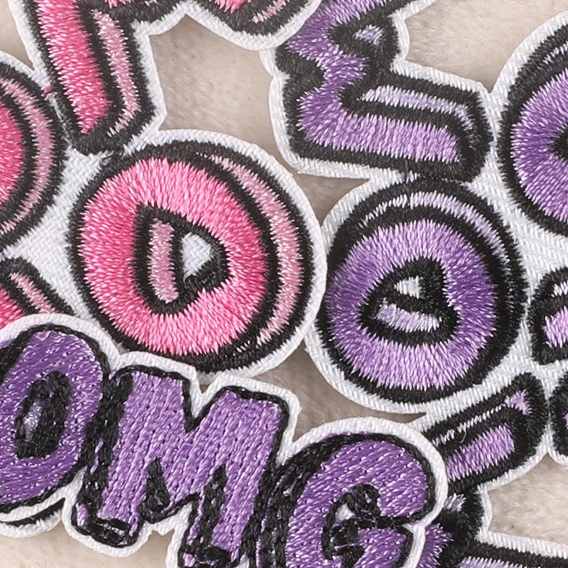 Embroidery label English letter patch Supply accessories Hand account DIY accessories Embroidery sticker cloth sticker