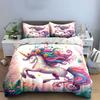 Magical Unicorn Fantasy Décor Set Exquisite Three-Piece Bedding Set Gift For Kids And Adults