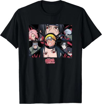 Naruto Shippuden Gruppenpanels Anime T-Shirt