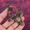Faceted Mozambique Garnet Gemstone Pendant Copper Wire Wrapped Cow Face Pendant