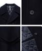 Noirer Heavy Wool Classic Half Peacoat (Navy)