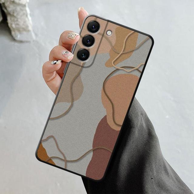 Pouzdro na telefon Samsung Galaxy S23 S22 S21 S20 Fe Ultra S10 S9 S8 Plus Note 20ultra 10plus Fashion Brown Love Wood Grain Texture