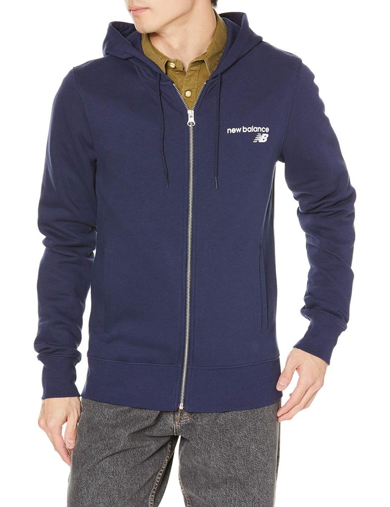New Balance Sweatshirt Hoodie Core Fleece Full Zip Jacket Pigment M (MJ03907) Men's (PGM)
