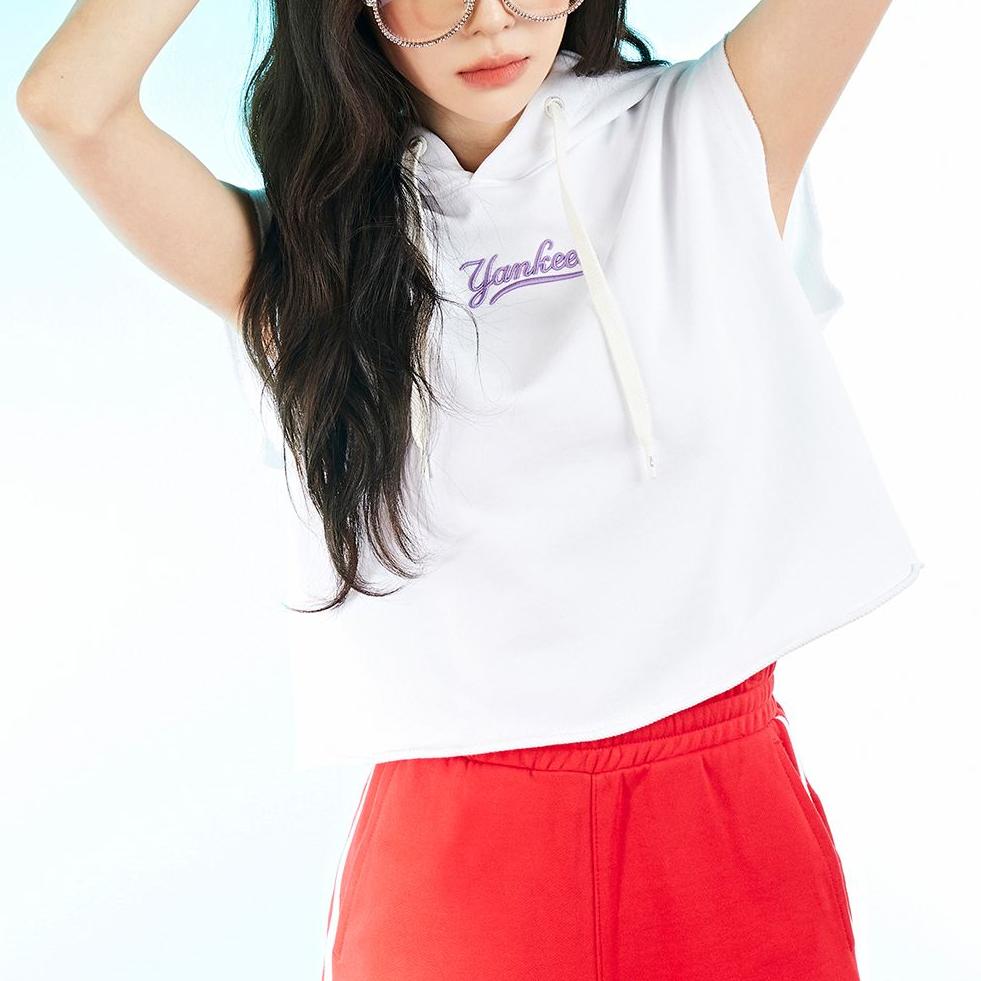 New MLB New York Yankees Sweatshirt Women's White 3FTK06023-50WHS