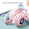 Wireless Luminous Cat Ear Bluetooth Headset