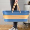 Collapsible Bucket Bucket Portable Flat Mop Cleaning Bucket Folding Car Wash Basin Plastic Washing Bucket Home Cleaning Mop Pail