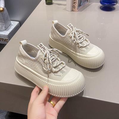 Fashion Ladies Footwear High On Platform Flat Women's Mesh Breathable Shoes Summer Walking Offer Aesthetic Deals Sale Stylish 2025 New