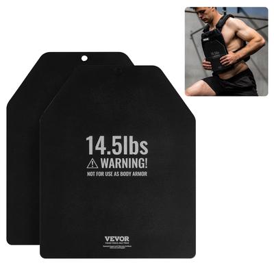 VEVOR Weight Vest Plates, 6.6 KG Pairs, Premium Steel Weighted Plates, Contoured Ergonomic Fit – WODs, Additional Weight for Weight Vests