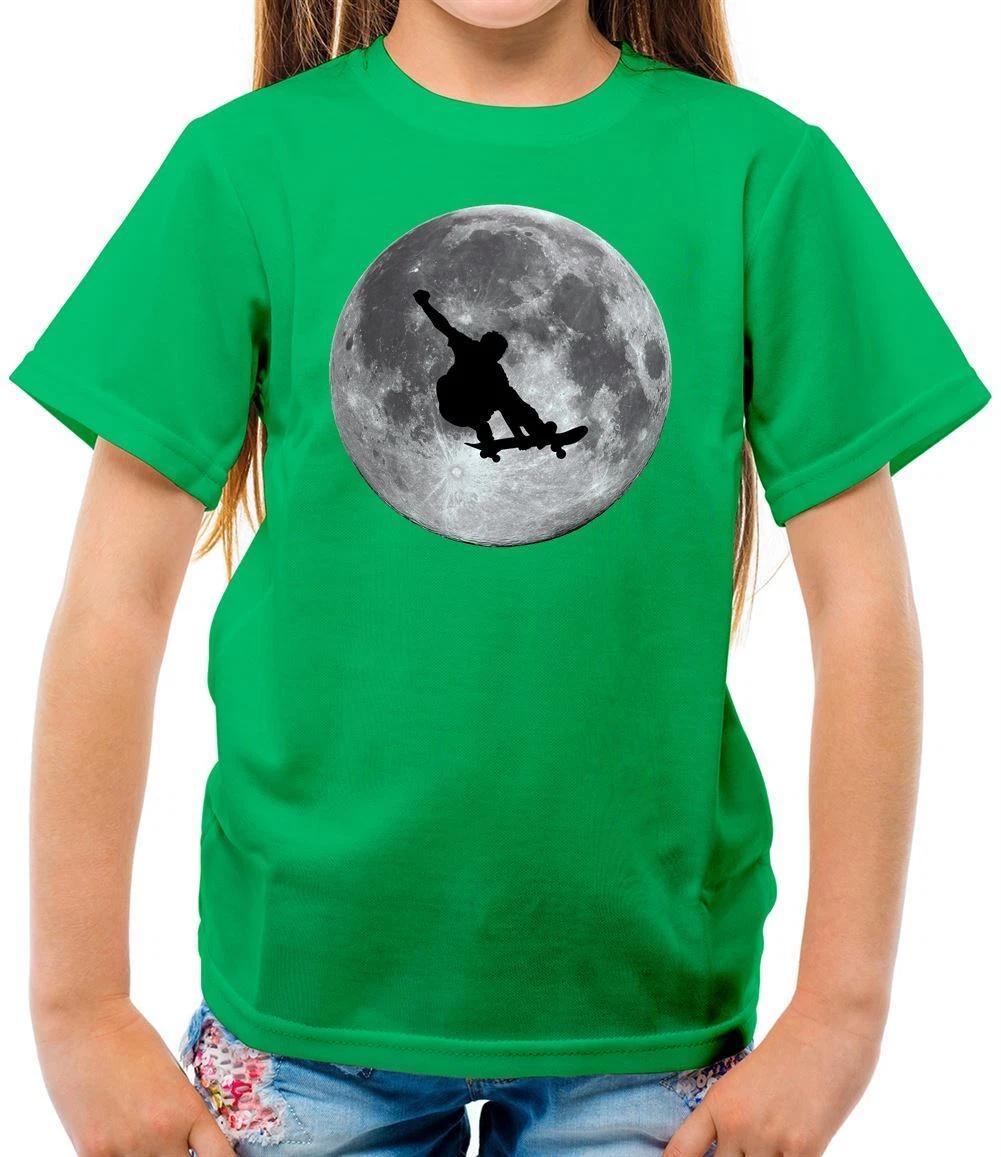 SkateBoarder Moon - Kids T-Shirt - Skater Skateboarding Skateboard Love 160