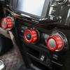 3X Air Condition Switch Button Knob Cover Trim Decoration for 4Runner 10-19 Red