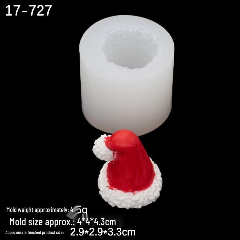 3D Christmas Hat Shape Silicone Mold for Fondant, Epoxy, Clay, DIY Candles