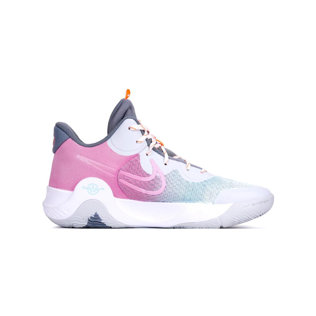 Nike KD Trey 5 IX Cushioning Abrasion Resistant Breathable Mid top Basketball Shoes Unisex Pink Blue CW3402-011(Team408-)