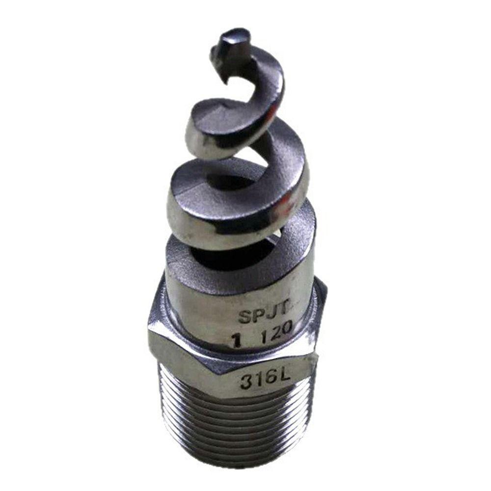 316L Stainless Steel Spiral Nozzle Male Thread Silver Spiral Cone Nozzle Joint Connector Pipe Fitting Water Pipe Fittings
