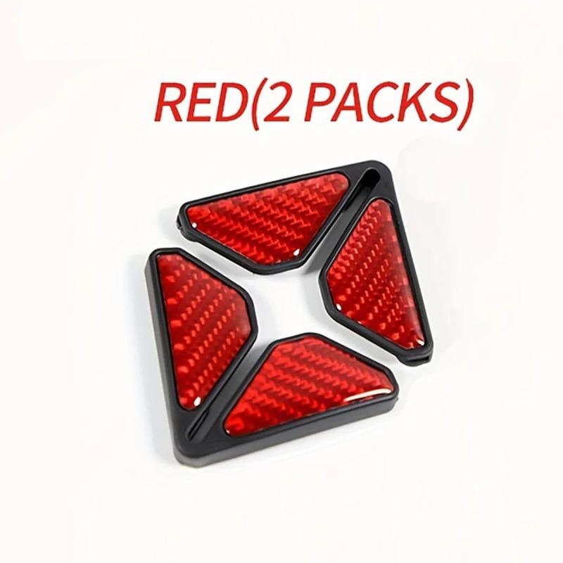 

Universal Car Door Anti-collision Stickers Carbon Fiber Door Corner Anti-scratch Protection Paint Surface Guard Thicken Sticker 2pcs червоний