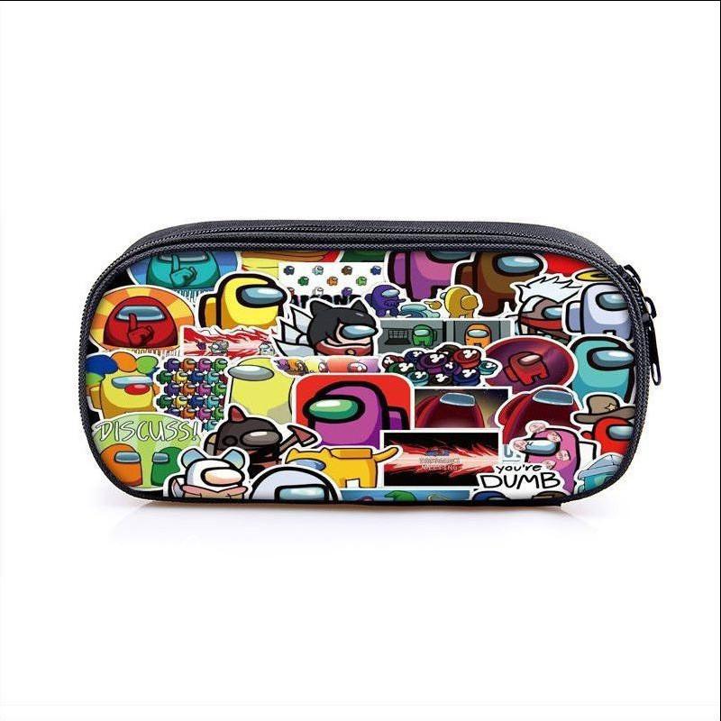 Among Us Space Themed Pencil Case With Polyester Material For Students And Kids