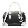 MK Thompson Metal Ornament Leather And Synthetic Leather Shoulder Crossbody Tote Bag Women Bags Black White 35S5S7OC0T-BLACK