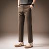 High-end Korean version of light luxury business nine-point small pants men's summer ice silk thin straight slim-fit trendy casual pants