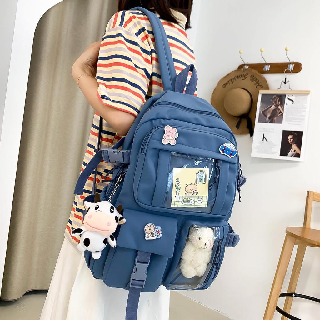 Women's Korean Style Student Backpack - Oxford Cloth Harajuku Schoolbag for Primary & Middle School