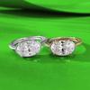 Zhuozhifan S925 Silver Oval Band White Diamond Luxury Ring for Women