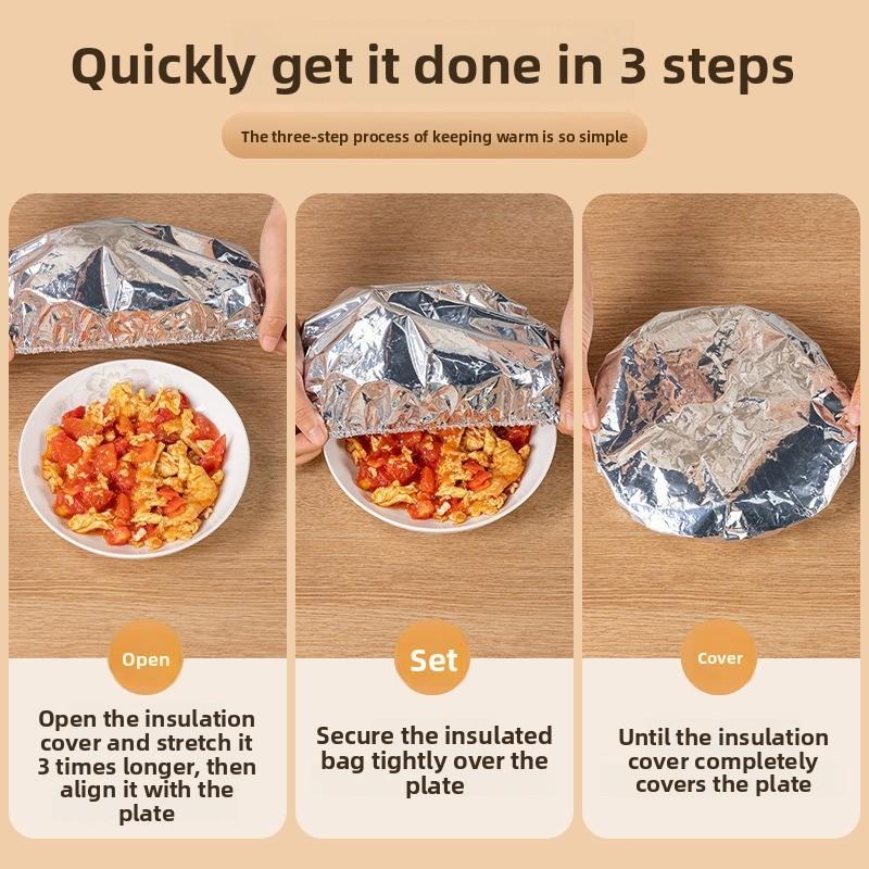 Aluminum Foil Insulation Cover, Table Food Insulation Cover, Kitchen Preservation, Heat Insulation and Heat Preservation Film