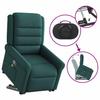 Massage Recliner with Rising Assistance Dark Green Fabric