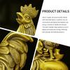 Aris & Juno Brass Rooster Feng Shui Statue – Chinese Good Luck & Prosperity Figurine for Entryway, Home Office Desk or Shelf Decor, Gift for Boss,