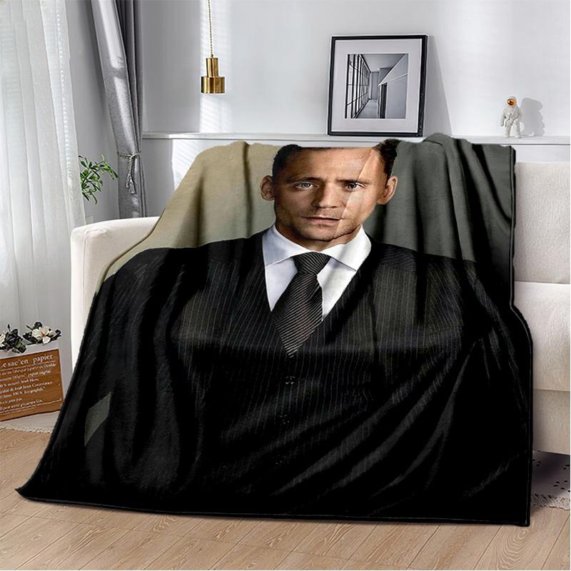 Tom Hiddleston Collage Plaid Actor Soft Plush Blanket,Flannel Blanket Throw Blanket for Living Room Bedroom Bed Sofa Picnic kids