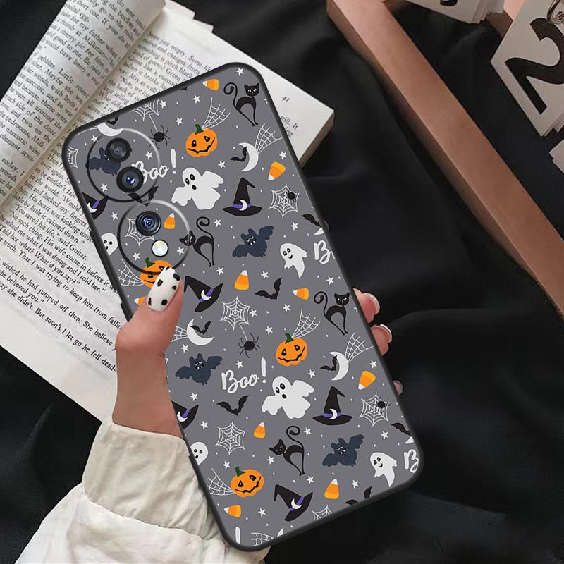 Cute Halloween Ghost Bat Case For Honor X8 X9 X7 X6 a 8X 9X X9a Cover For Honor Magic 5 Pro 10 50 70 90 Lite Coque