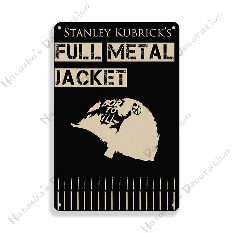 Classic Movie Metal Poster Full Metal Jacket Wall Decor Metal Tin Sign Vintage Wall Plate Retro  Plaque Industrial Decor