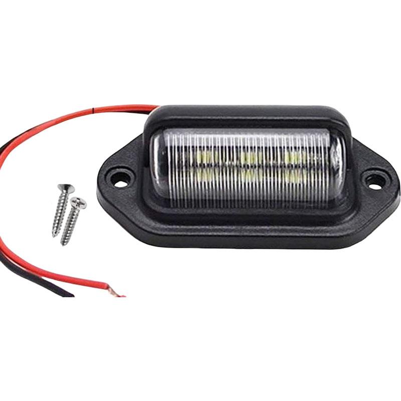 8PCS 6 LED Car License Number Plate Light For SUV Truck Trailer Van Tag Step Lamp White Bulbs Car Products License Plate Lights