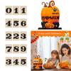Halloween Advent Countdown Calendar Pumpkin Wood Desk Blocks Calendar To Halloween for Kid Home Table Decorations 2023