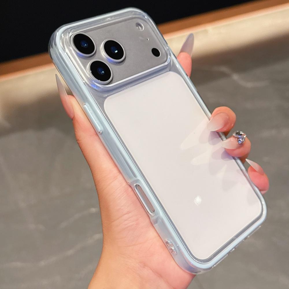 2 In 1 Candy Bumper Clear Case For iPhone 17 Air 16 15 14 13 12 11 Pro Max Plus Shockproof Protective Soft TPU Phone Cover Capa