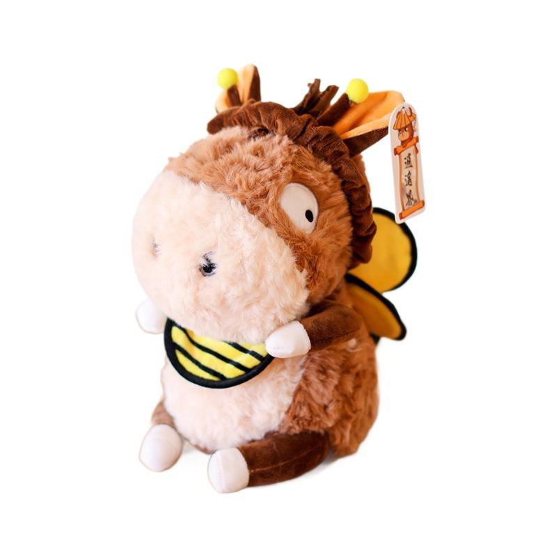 Pony Plush Doll Toys and Wild Horse Doll Cute Sleeping Pillow Children's Birthday Gifts Bee