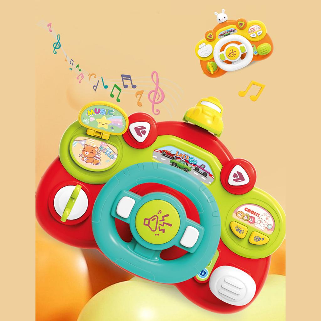 Steering Wheel Musical Toy for Toddler Interaction Car Drive Simulated Toy Baby Child Driving Experience Montessori Toy