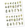 Plant Leaf Flower Themed Sticker Self Adheisve PET Sticker for Scrapbooking Journal Planner Phone Case Photo Album