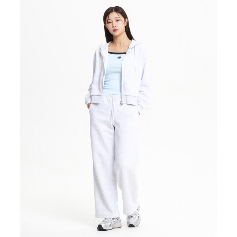 New Balance Nbmle4w902 Women Essential Brushed Wide Pants  Light Gray 