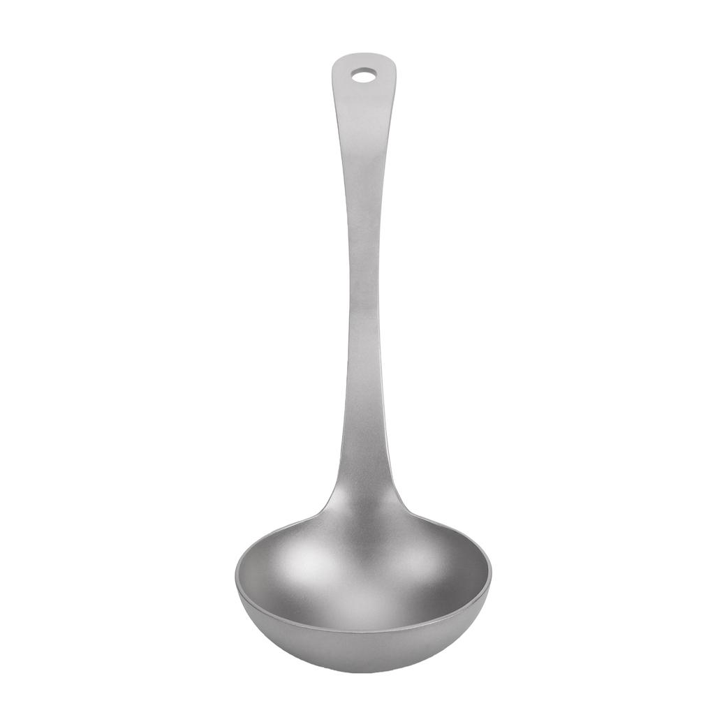 Ti Camping Spoon ened Scoop Head Ergonomic Handle with Hanging Hole for Outdoor Picnic Cooking Kitchen