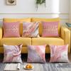 Pink Marble Vein Pillow Covers Pattern Cushion Covers Single Sided Decorative Soft Sofa Living Room Bedroom Home Modern Abstract