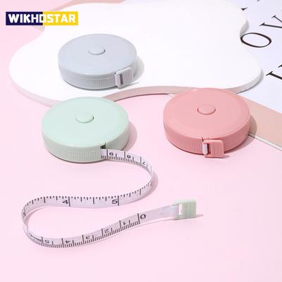 1PC 1.5m Small Tape Measure Portable Student Soft Leather Three Measurement Clothes Automatic Recycling