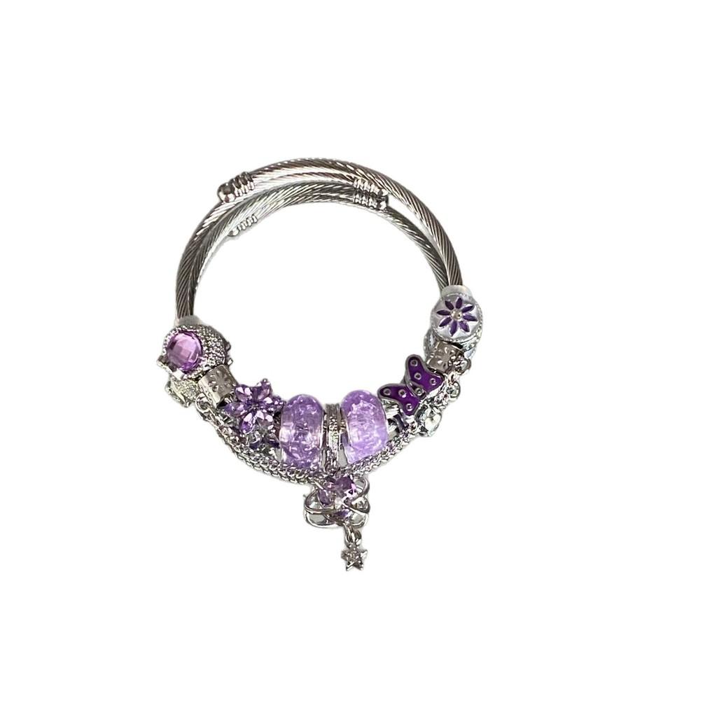 Vintagebeaded Bracelet For Women With Crown And Heart Designs