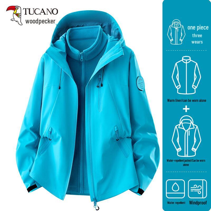TUCANO Unisex 3-in-1 Fleece Lined Hiking Jacket