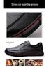 Men's Large Size Leather Business Shoes - Soft Sole, Non-Slip, Lace-Up, Ideal for Middle-Aged and Elderly.