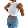 European and American women's clothing pullover round neck sleeveless exposed navel short small vest women's summer outer wear with a micro backless t