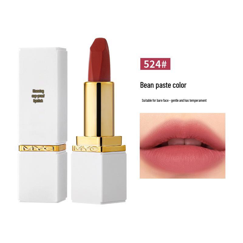MYG Waterproof Non-Stick Lipstick: Long-lasting, Non-Fading, Complexion-Enhancing Gloss.
