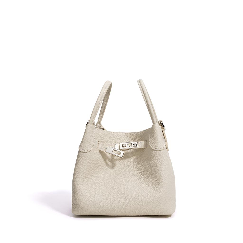 Vysoce kvalitní taška na zeleninu, nová kožená taška přes rameno typu messenger bucket bag, dámská jednobarevná lehká luxusní módní dámská kabelka